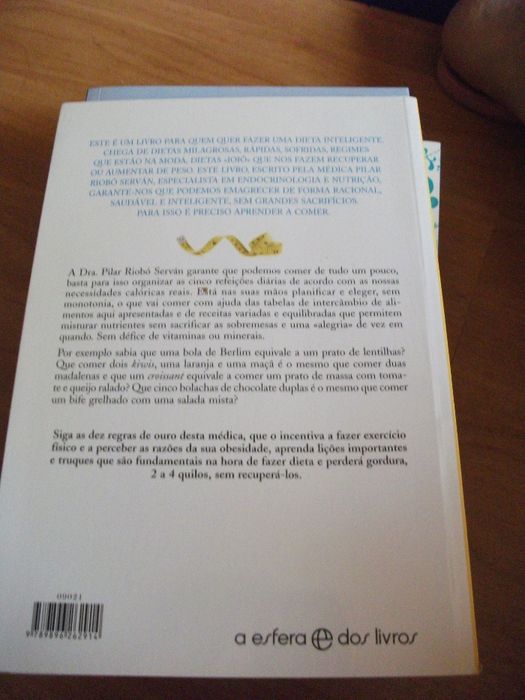 Livro "A Dieta inteligente" de Pilar Serván NOVO