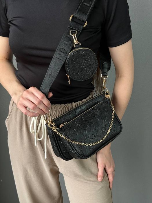 Жіноча сумочка Louis Vuitton Pochete Multi BLACK