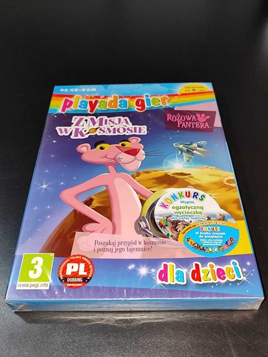 Różowa Pantera z Misją w Kosmosie PC Nowa w Folii PL+ Przypinka [3]