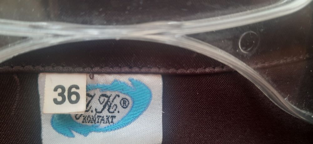 Brązowe satynowe bolerko S 36