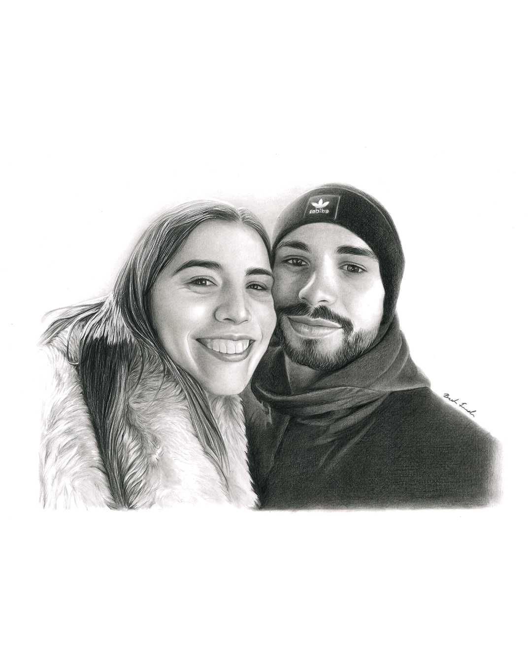 Retratos Personalizados a Lápis – Pessoas ou Animais