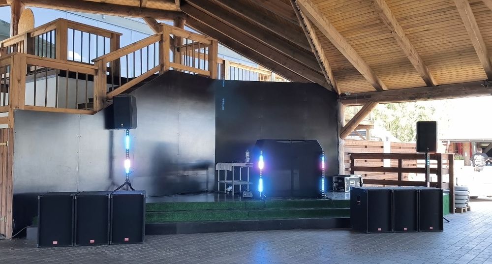 Nagłośnienie kolumny wzmacniacz wynajem klub lokal impreza plener
