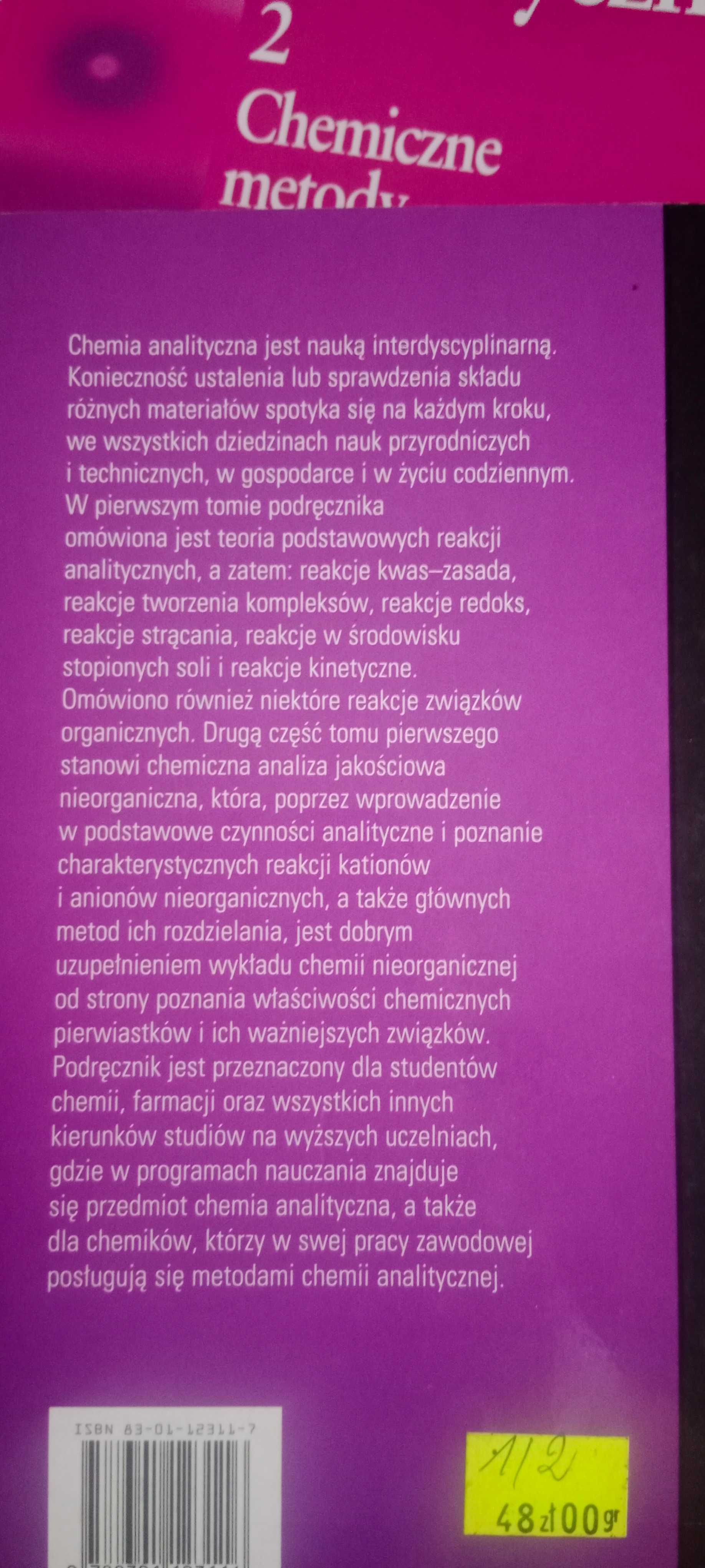 Chemia analityczna Jerzy Minczewski,  Zygmunt Marczenko 1998 PWN