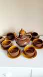 Mirostowice serwis do herbaty Nefryt porcelana prl dla 6 osób