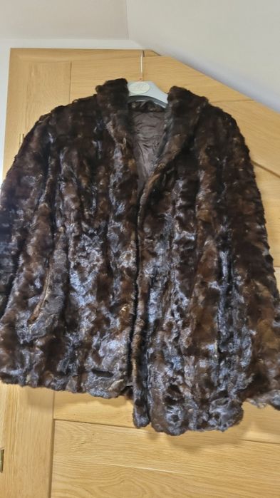 Futro z norek  roz M/L