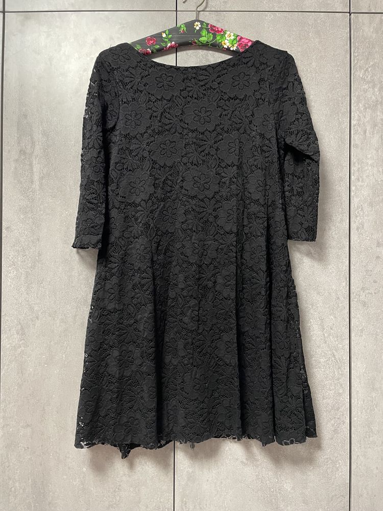 Czarna koronkowa sukienka / tunika rozmiar XL