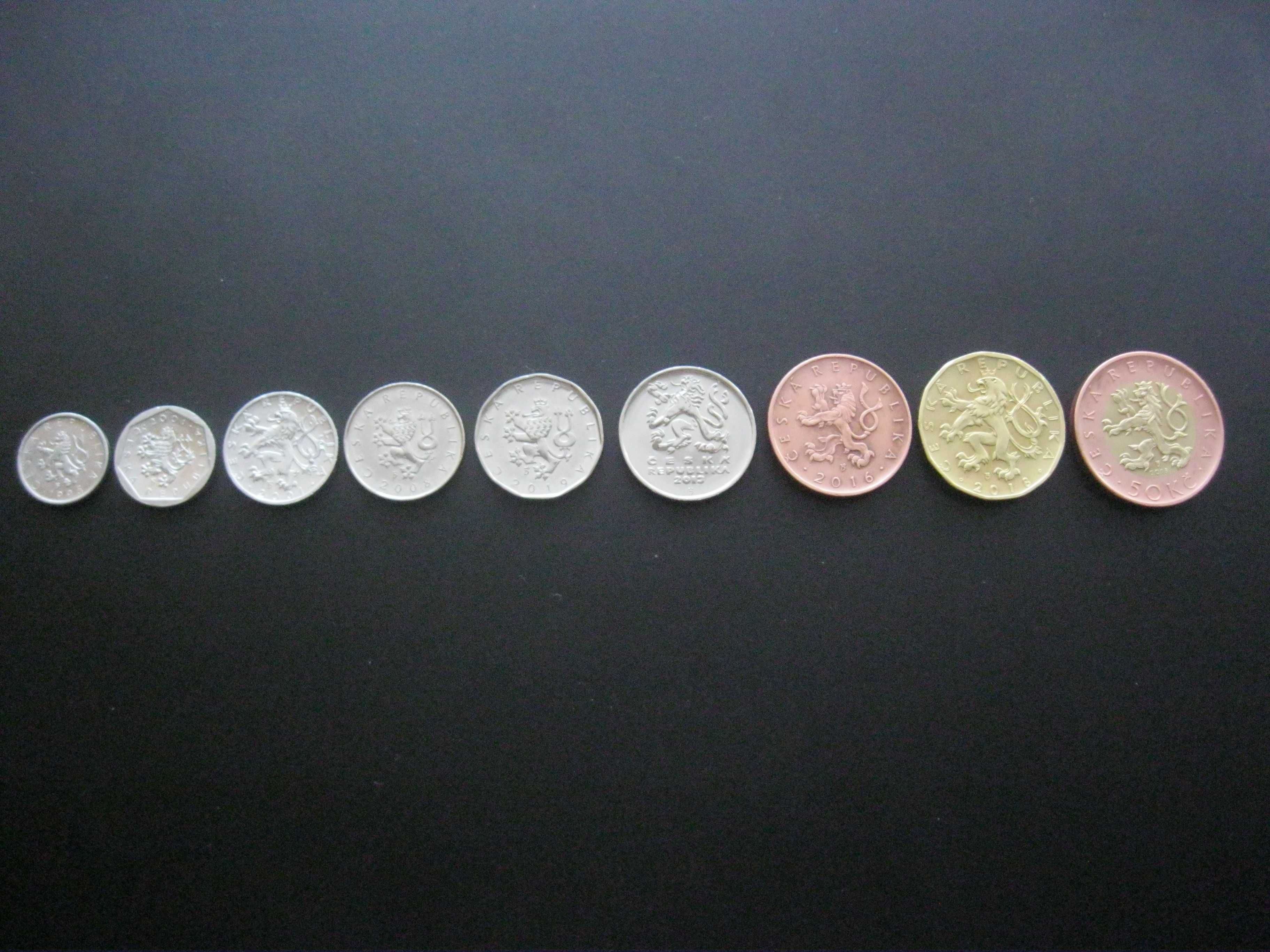 Чехия полный набор монет 1993-2018 Состояние! Чехія повний набір монет