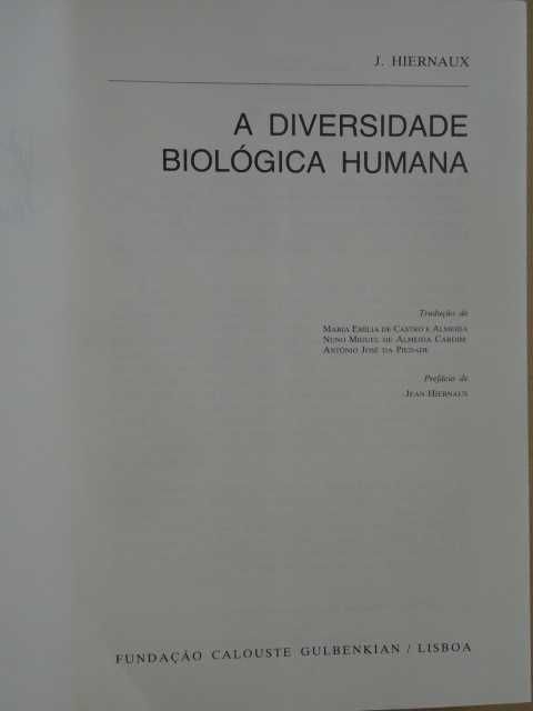 A Diversidade Biológica Humana de Jean Hiernaux