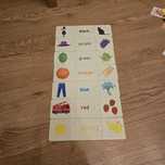 Puzzle układanka gra motoryka Montessori kolory angielski English domi