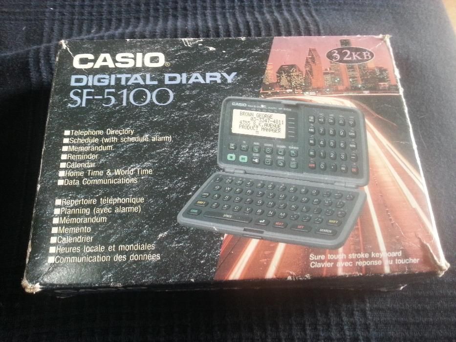 Casio Digital Diary (raro) SF-5100 (novo) + Caixa + Manual
