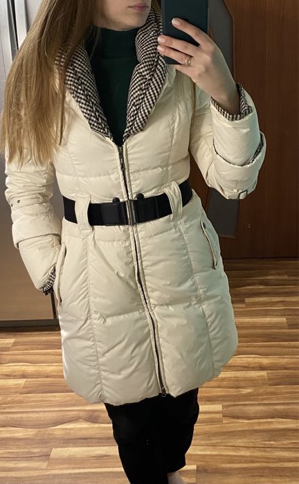Пуховик с жилеткой и поясом