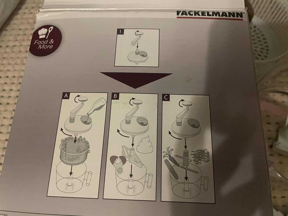 Кухонний комбайн ручний/овочерізка FACKELMANN (8 в 1)