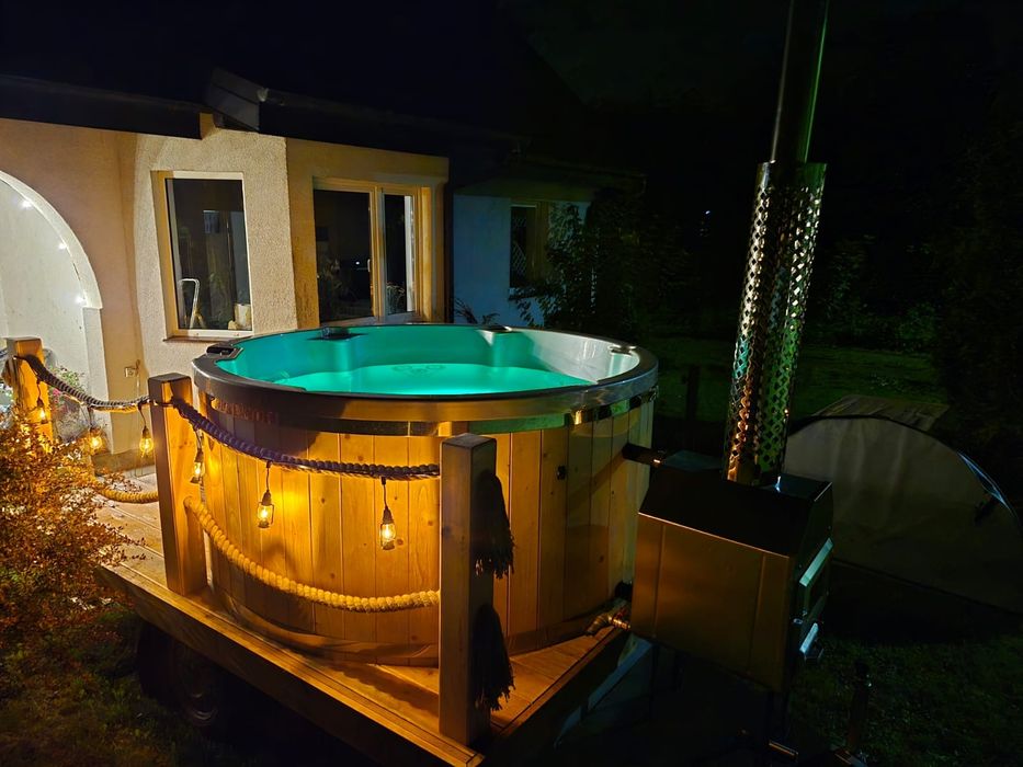 Mobilna balia, gorąca beczka, hydromasaż wynajem