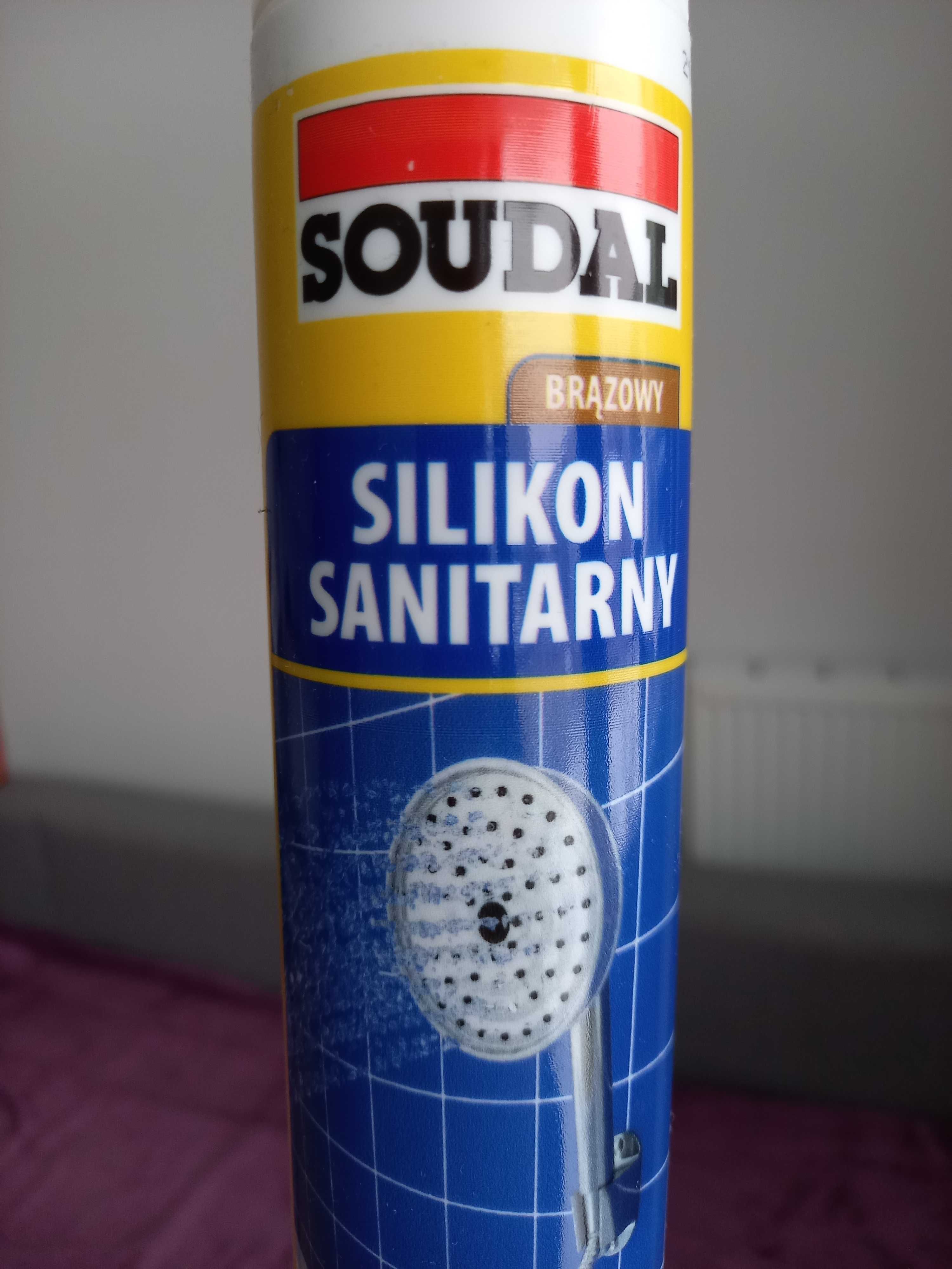 Silikon sanitarny Soudal, 280 ml, brązowy.