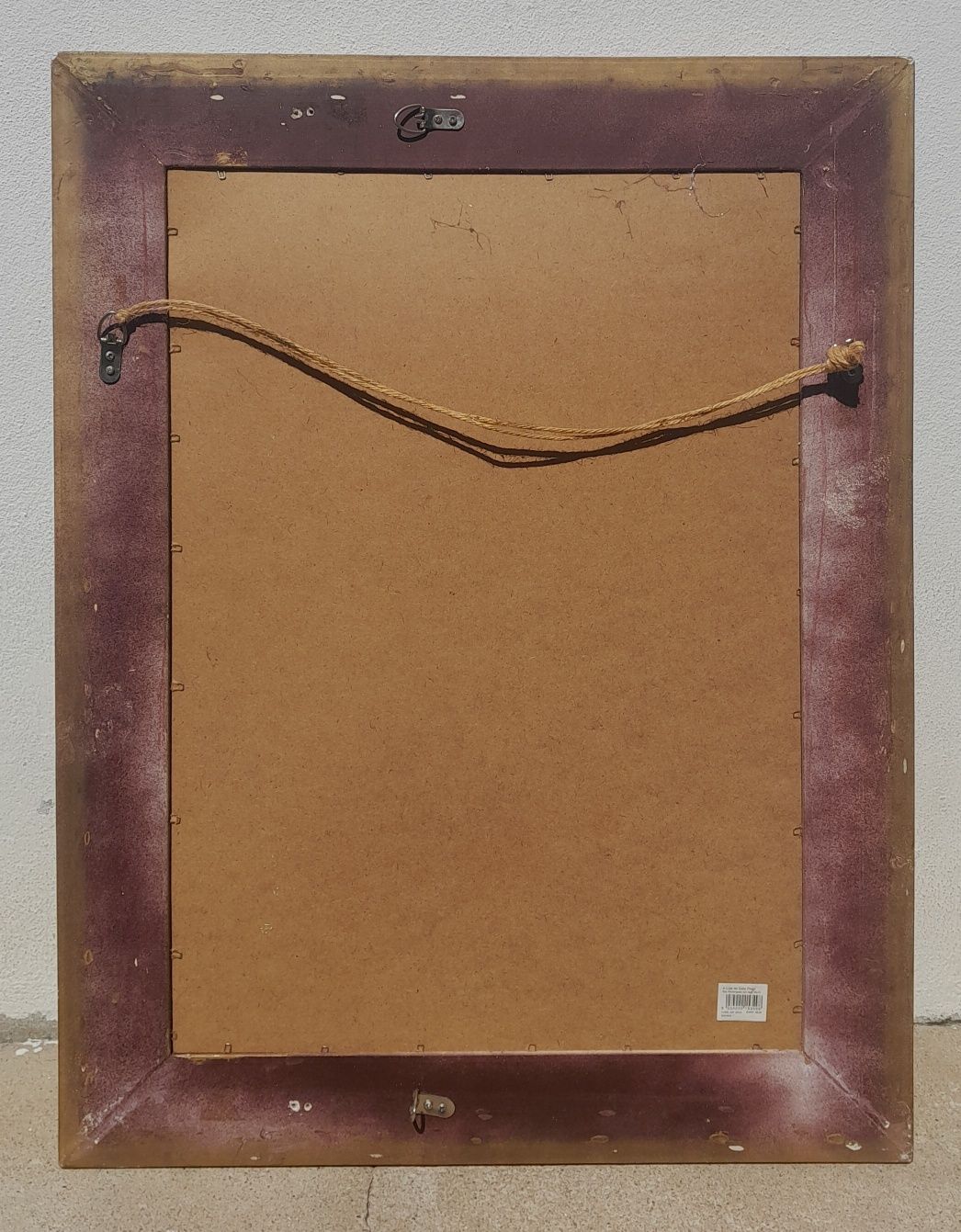 Espelho dourado rectangular