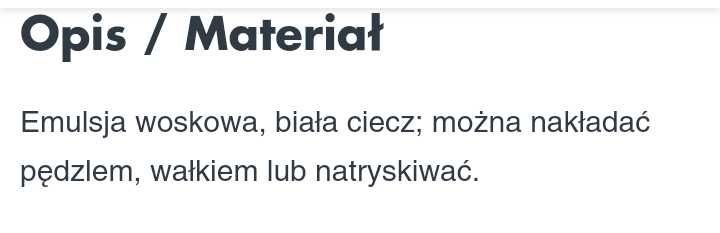 Mleczko do ochrony betonu
