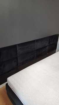 Panele tapicerowane czarne 60x30 cm, 10 sztuk