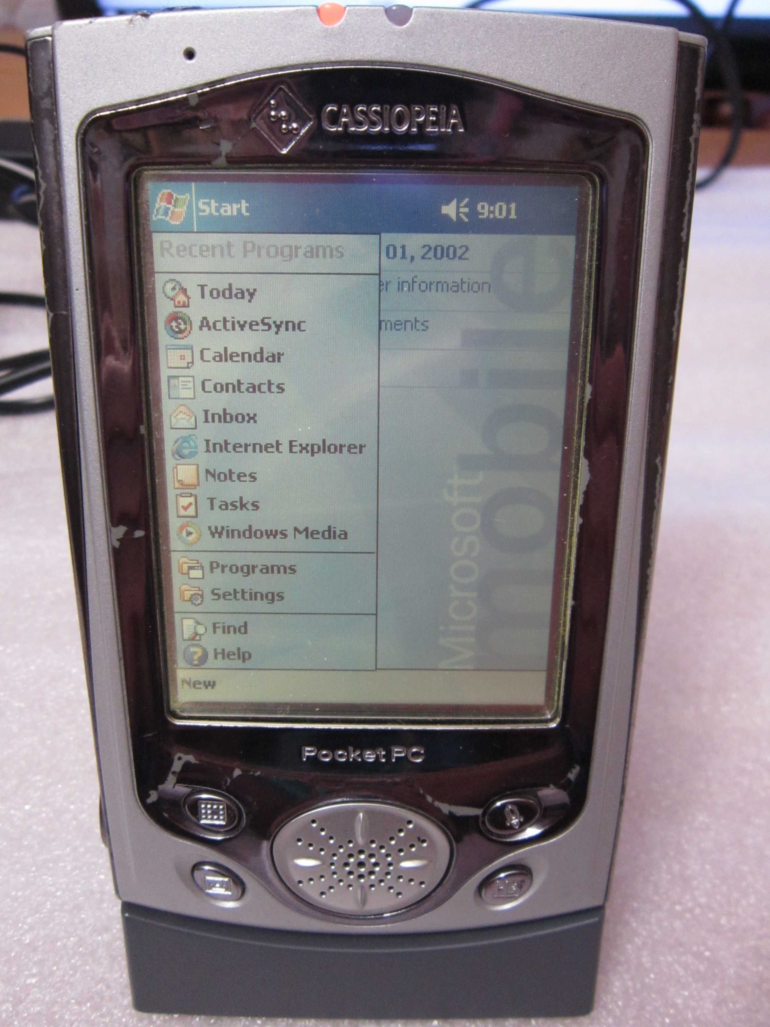 Palmtop Casio Cassiopeia E-200 stacja dokująca zasilacz sprawny