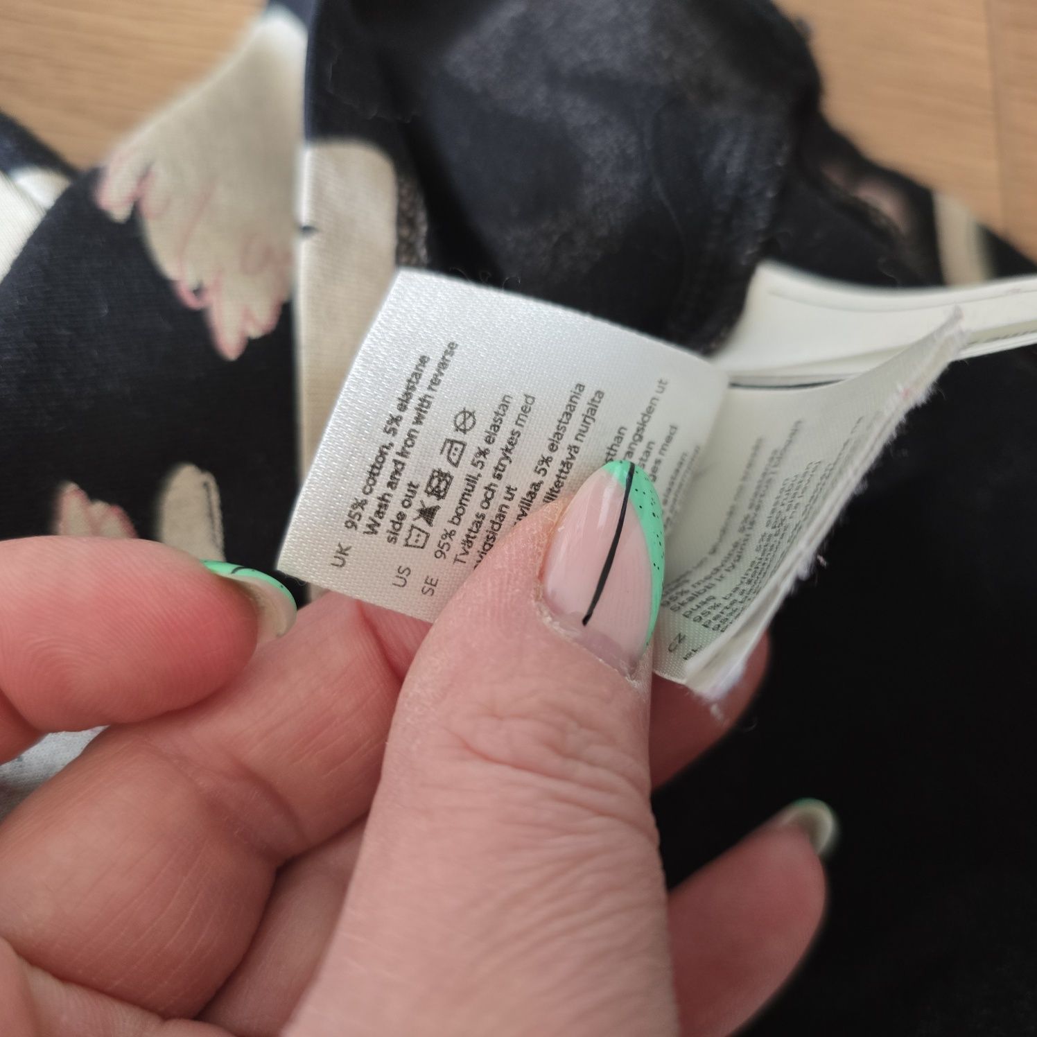 Bluzka tunika lindex 104 koszulka długi rękaw bawełna łabędzie