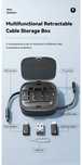 Essager 60W  USB A/C To Type-C Micro Lightning zwijany kabel + schowek