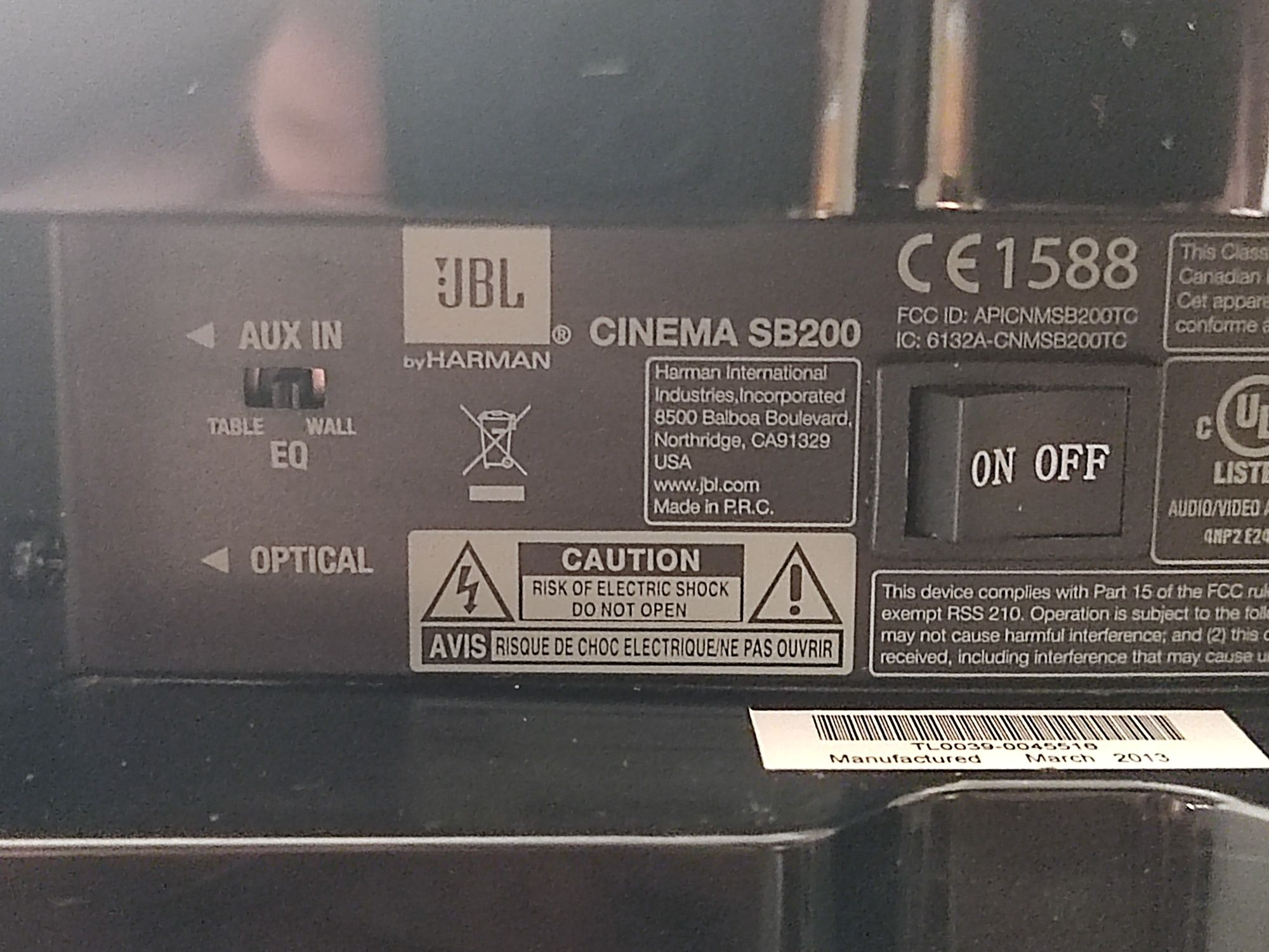 Саундбар  JBL Cinema SB200 120вт.