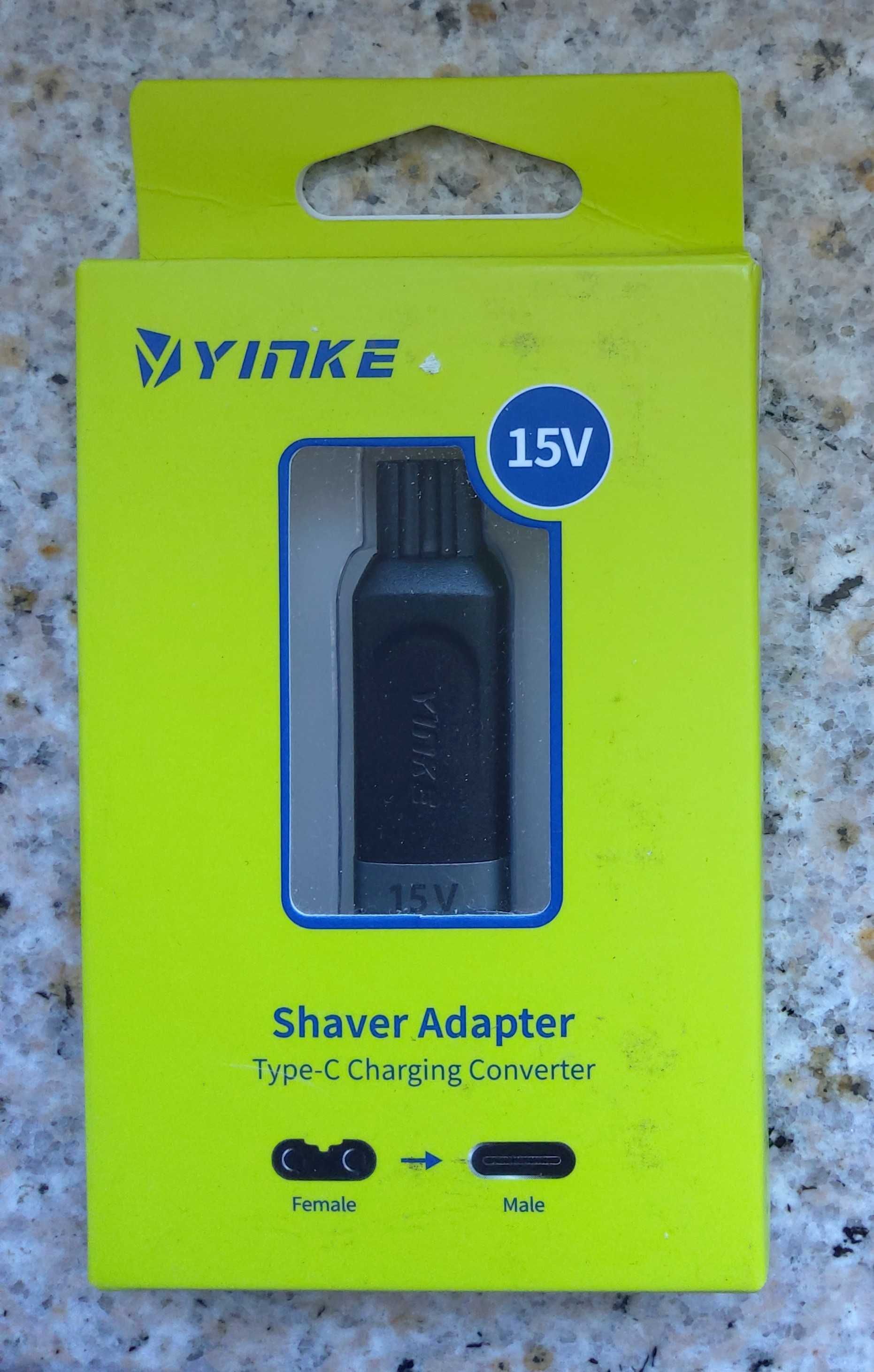 Yinke Adapter Ładowarki 15V HQ8505 Typu C Golarki Philips Norelco OneB