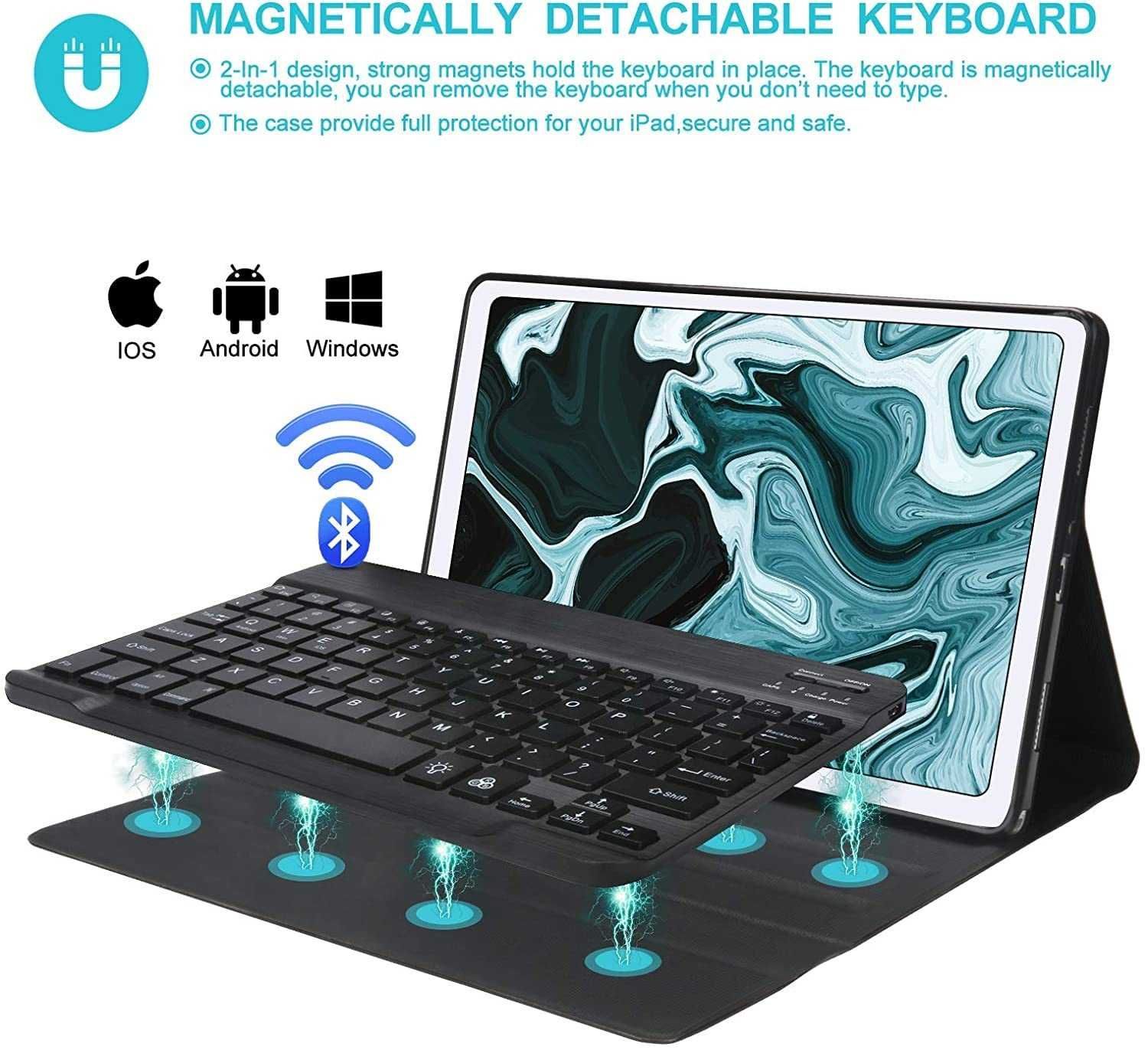 ProElite etui klawiatura bluetooth LED RGB Redmi Pad 10.6 TOUCHPAD