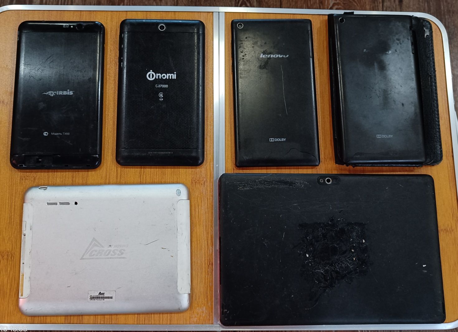 Лот планшетів на запчастини irbis, nomi, Lenovo, cross, Fujitsu