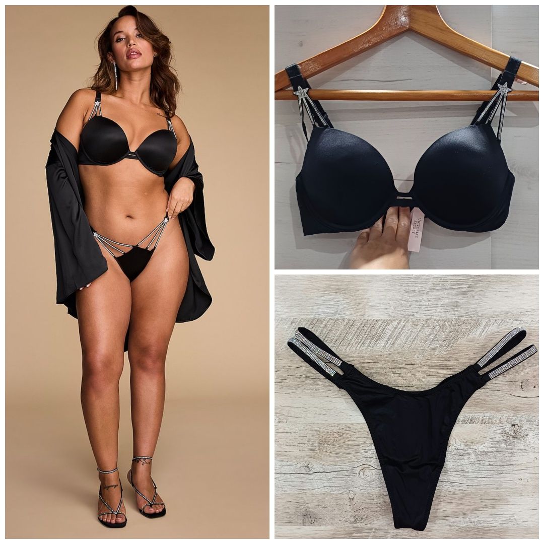 Оригінал Набір Victoria's secret, комплект VS, бюст VS, трусики pink