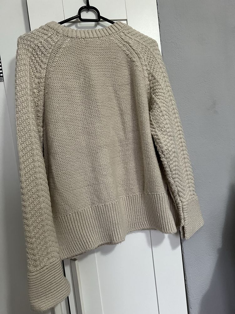 Sweter h&m beżowy gruby