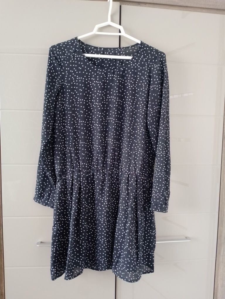 Sukienka z falbanką kropki 36/38