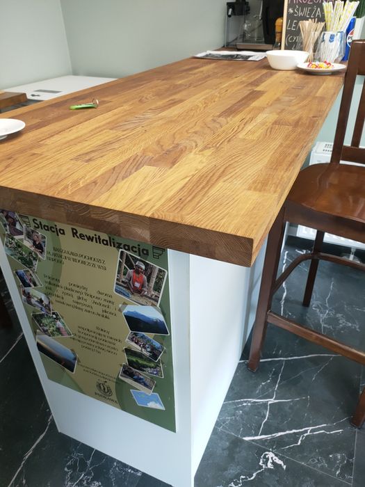 Bar / bufet z dębowym blatem 180 cm