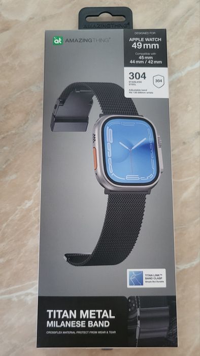 Ремінець для Apple Watch 49/45/44/42mm -Amazingthing Titan metal