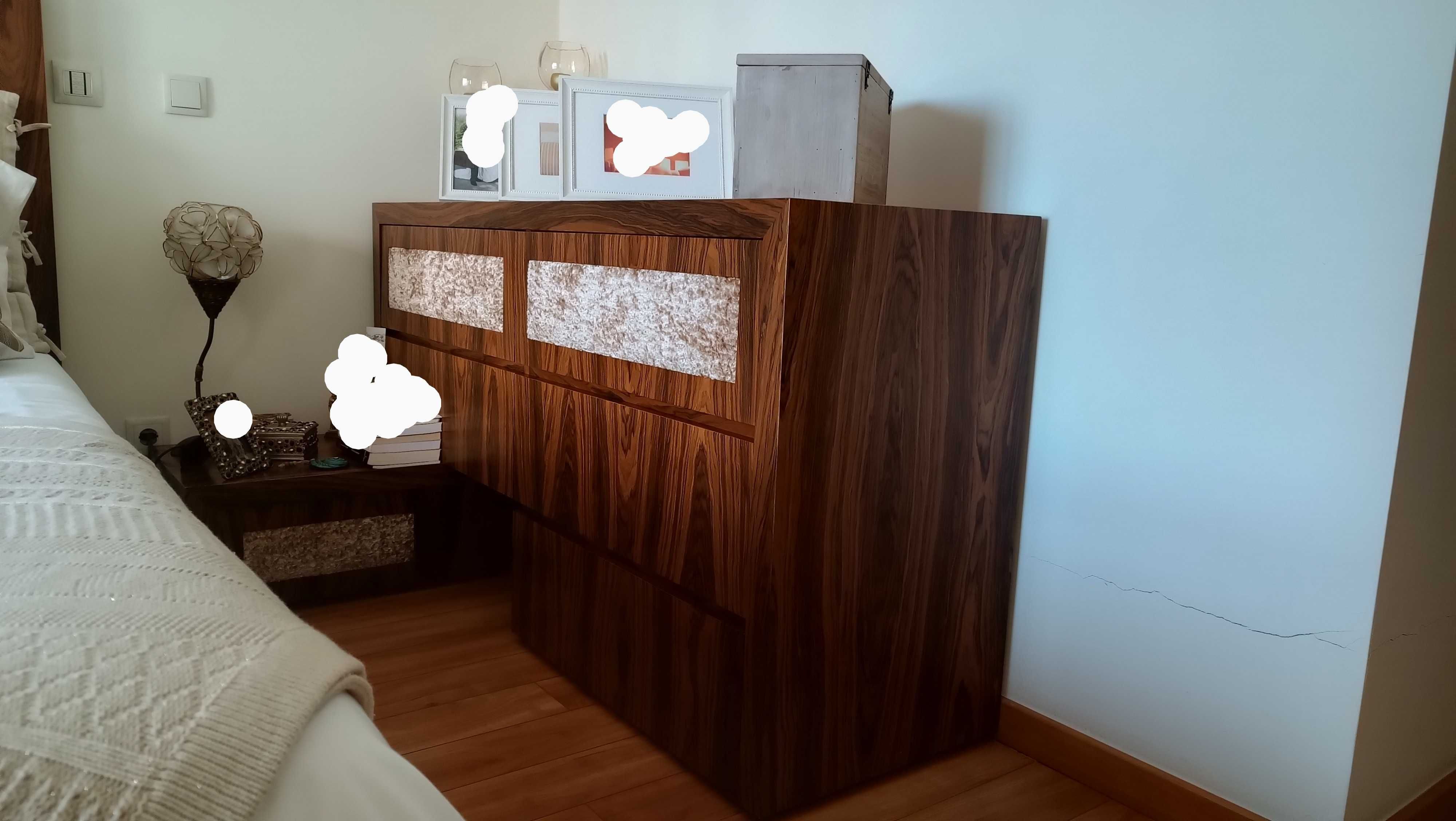 Mobília de quarto completa madeira Pau Ferro