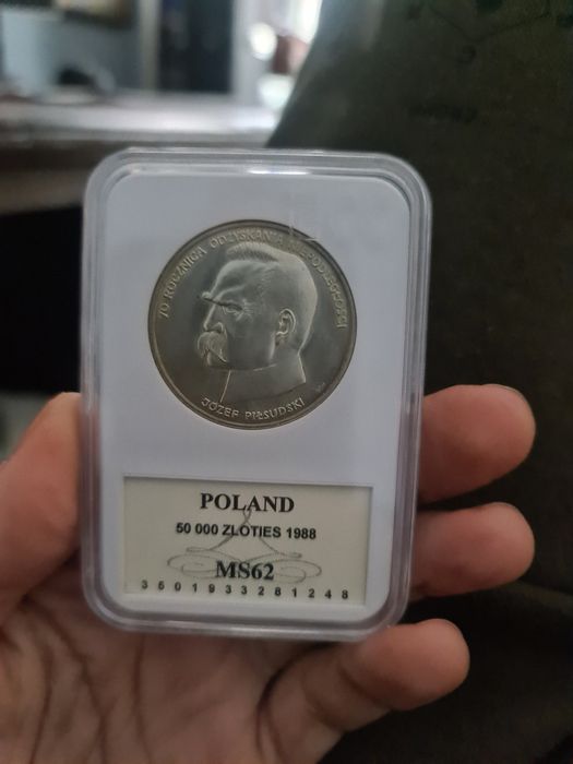 Moneta srebrna Prl 50 000zl 1988 rok