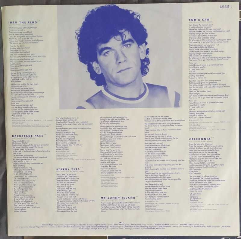 Dan McCafferty - Into The Ring. LP. German. EX