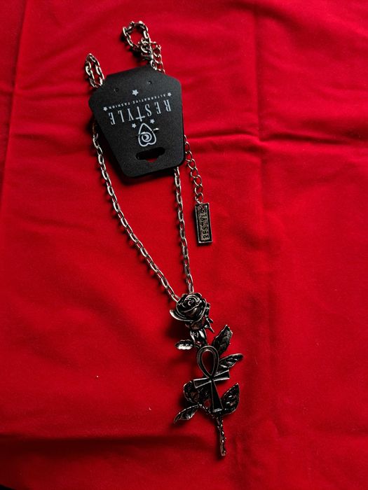 Rose Ankh Silver Gotycka Biżuteria Restyle gothic goth