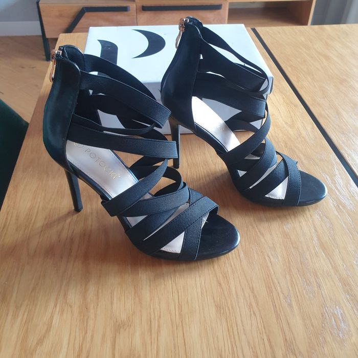 Buty szpilki czarne NOWE r. 40 okolicznościowe