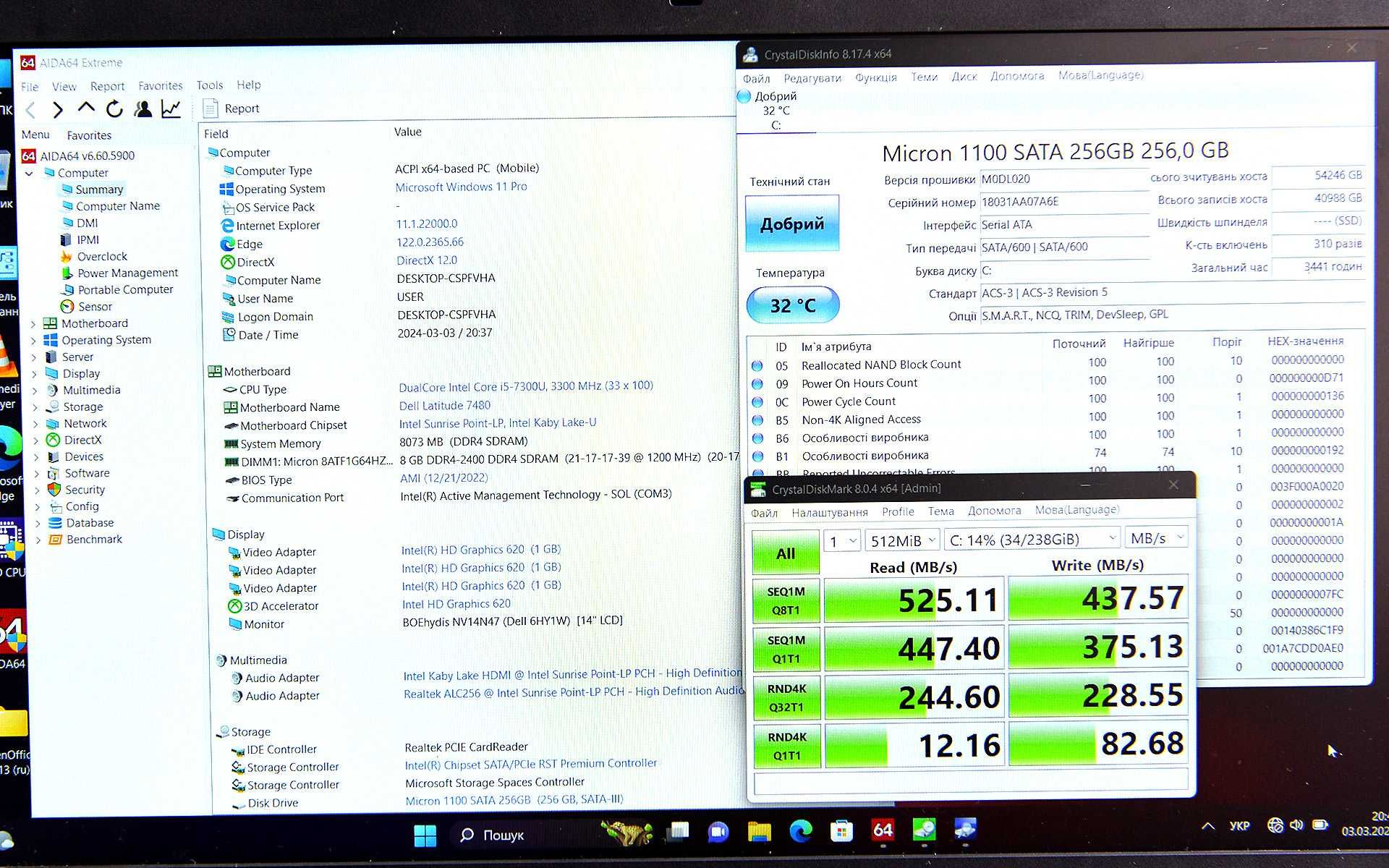 DELL Latitude 7480 14" IPS FullHD i5-7300U\8G\256G SSD\WiFi\BT\ноутбук