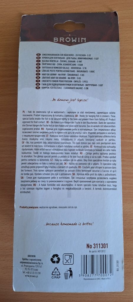 Haki do więdzenia ryb 5 szt. w opakowaniu
