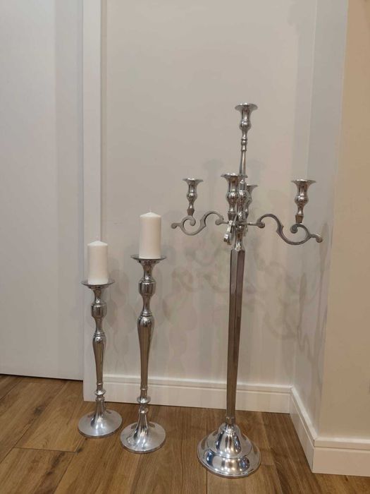 Sprzedam 2 świeczniki i kandelabr