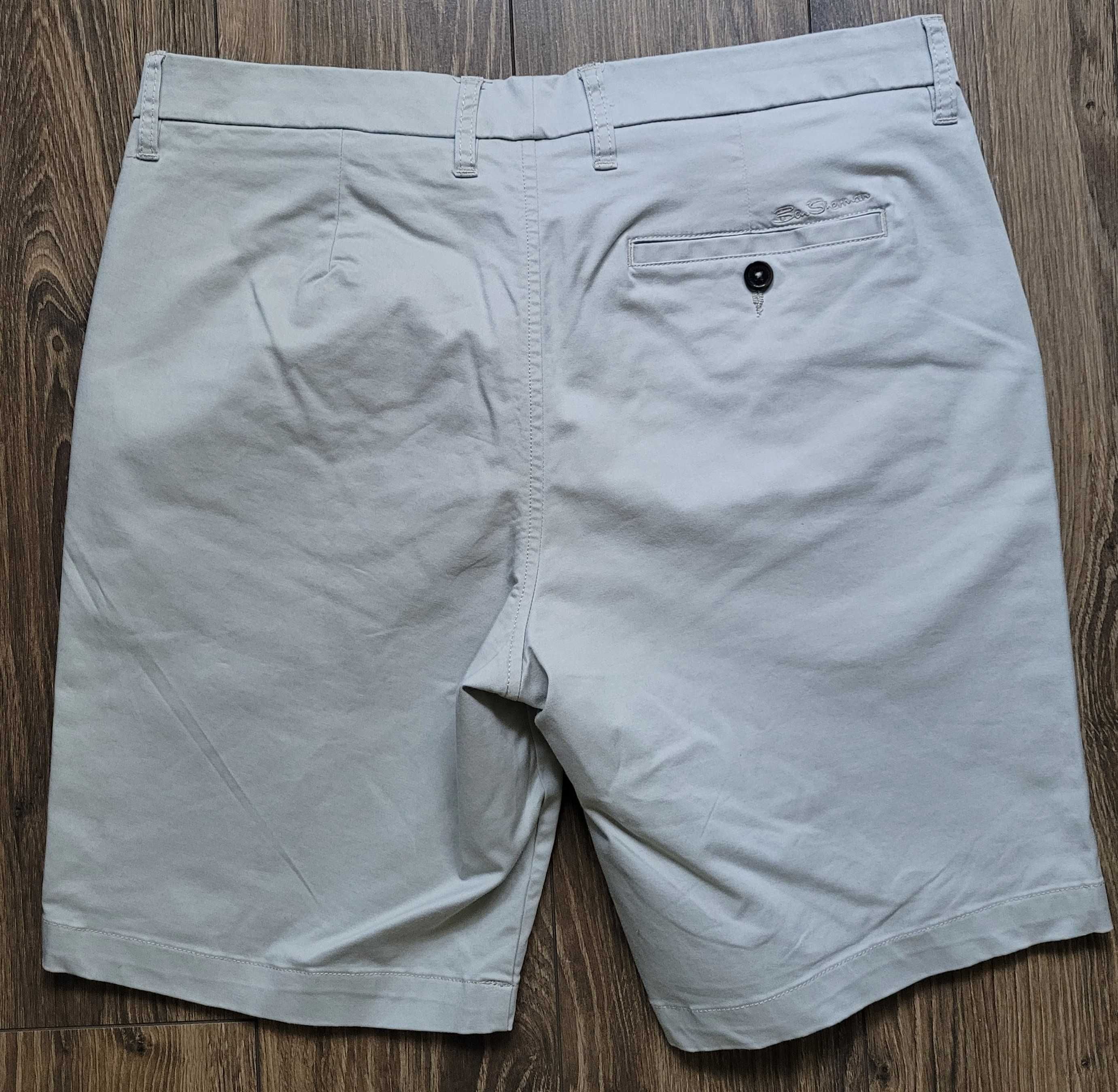 spodenki bermudy szorty chino Ben Sherman W34 beżowe bawełna