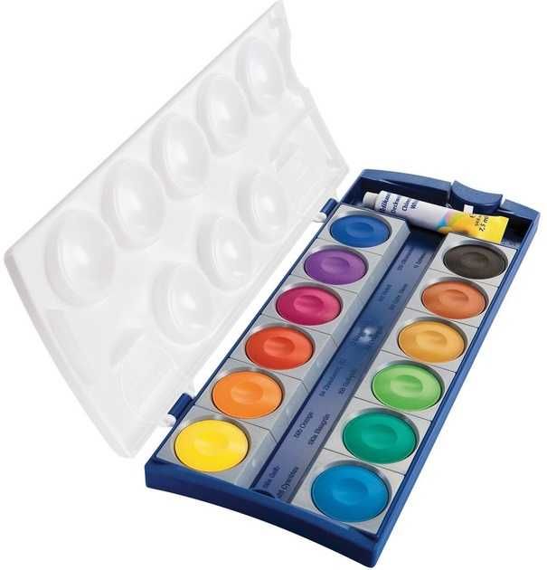 Краски акварельные матовые Pelikan K12 12 цветов + белый