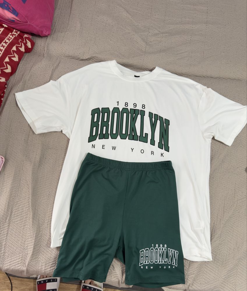Komplet kolarki + t-shirt "BROOKLYN" rozmiar S - Super stan!