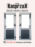 DRZWI Kacprzak 90x200 Drzwi ZEWNĘTRZNE PCV Sklepowe Antracyt