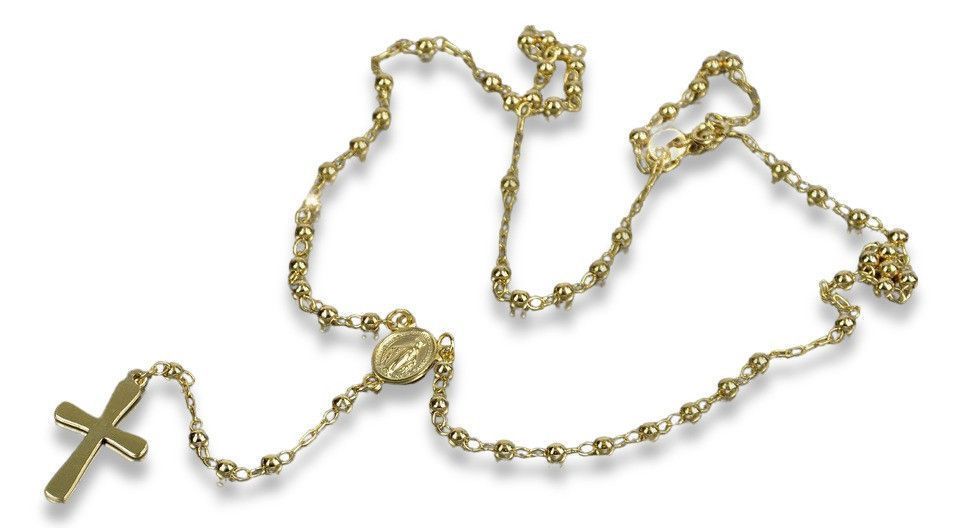 Złoty różaniec 14k 585 łańcuszek włoski z żółtego złota rcc004y Wr