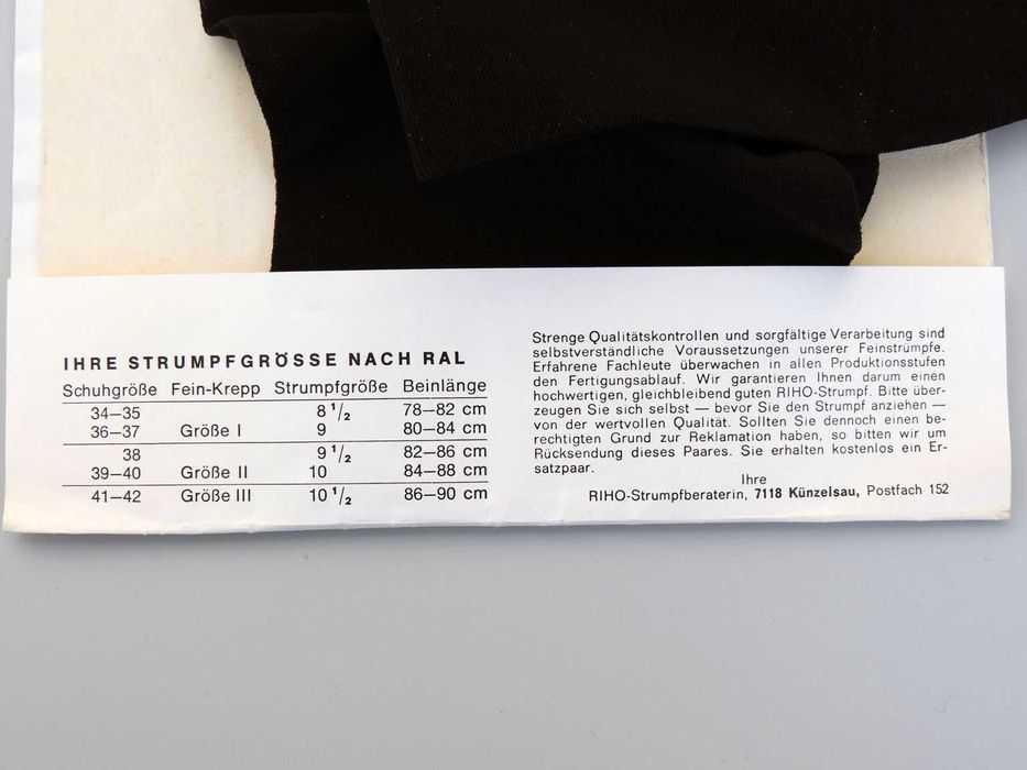 KONESERSKIE pończochy do pasa *RIHO* rozmiar 3