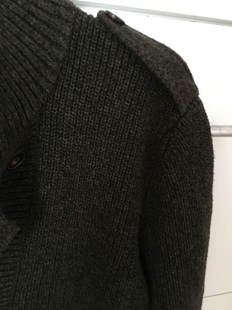 Sweter H&M rozpinany ciemna zieleń