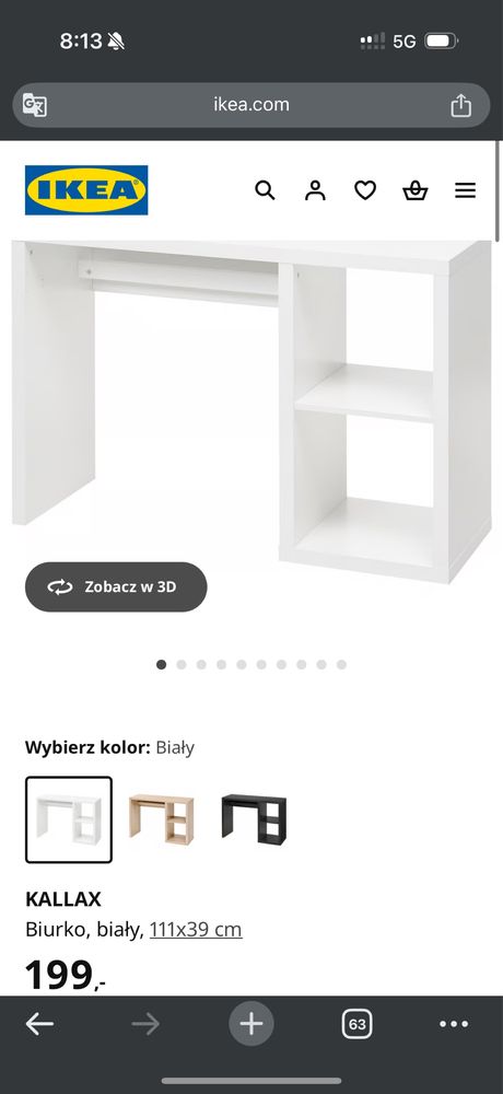 Biurko białe Ikea
