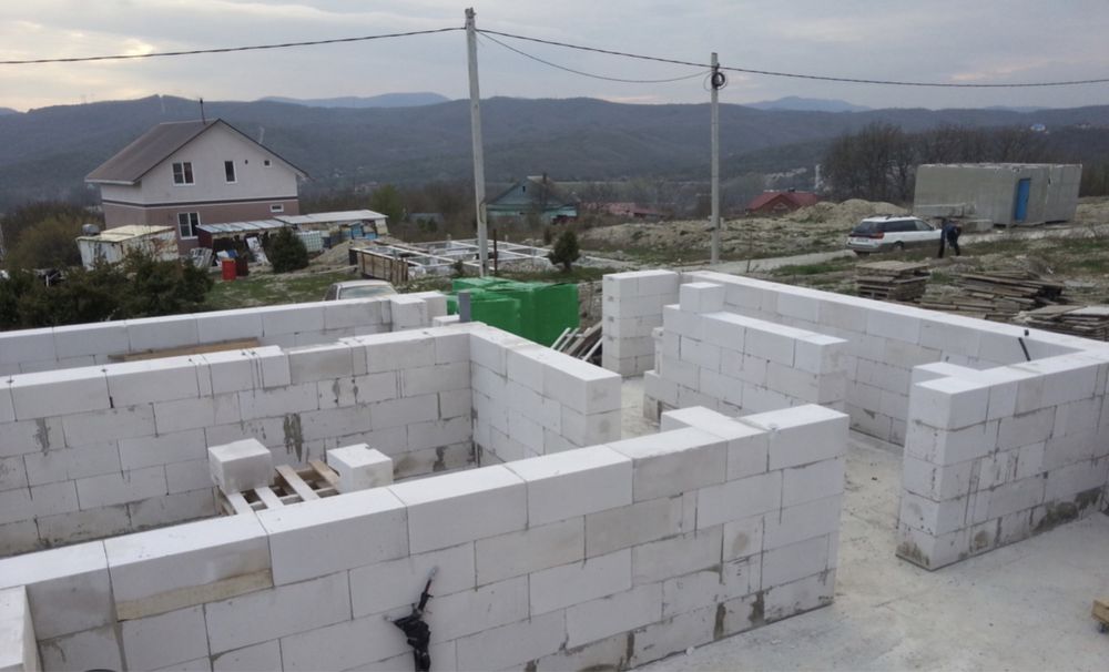 Кладка газоблока